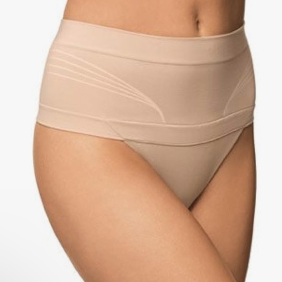 MAIDENFORM Womens CONTROL IT FIRM CONTROL THONG  SZ XL 12412 new with tags beige - Picture 1 of 7